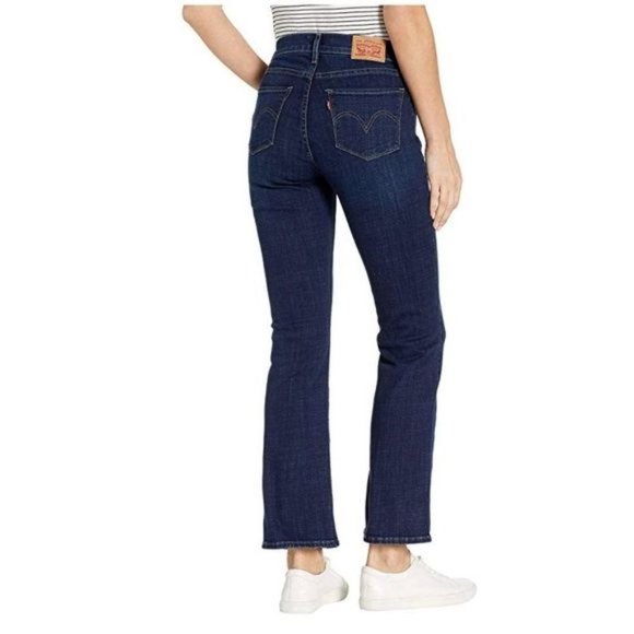 New LEVI'S 515 Indigo Denim Boot Cut Jeans sz 14 - Picture 3 of 8